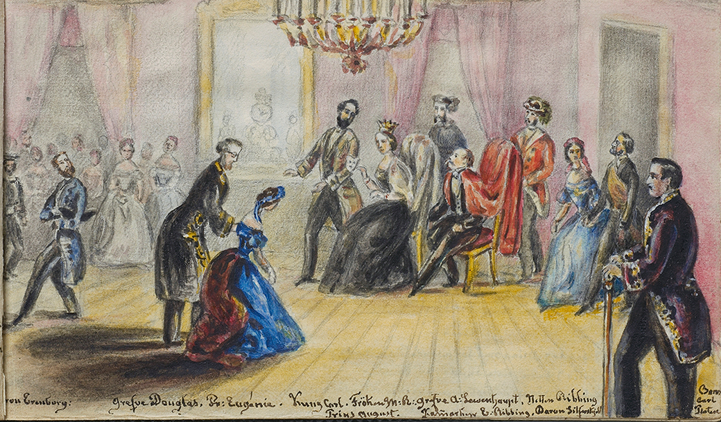 Firande av trettondagsafton år 1862, målat av prinsessan Eugénie