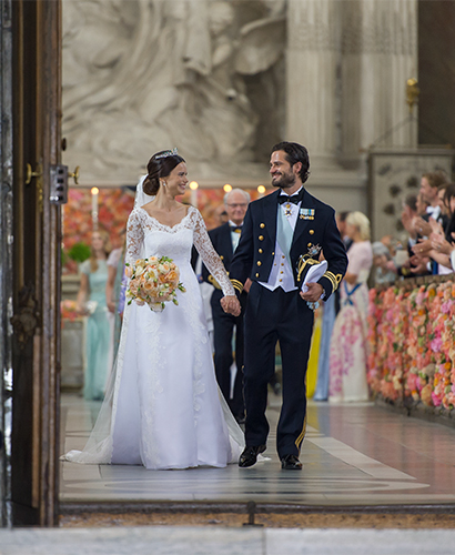 Vigsel bröllop Kungliga brudklänningar Prinsessan Sofia utställning Rikssalen Kungliga slottet 2016