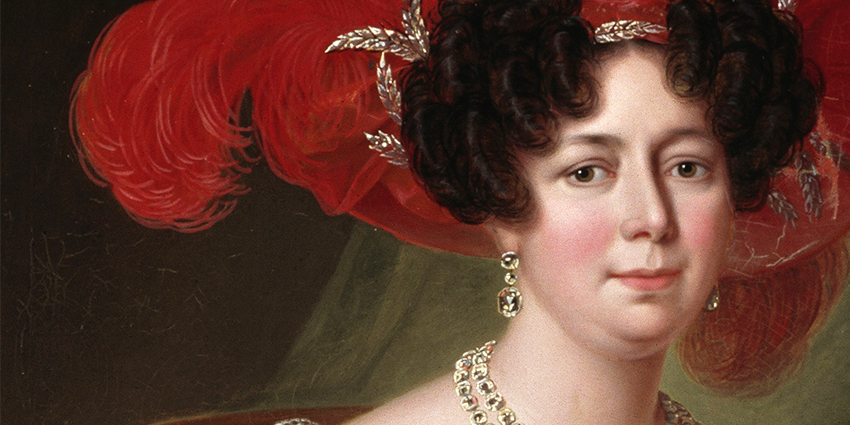Drottning Desideria Desiree detalj av Fredric Westins målning Nationalmuseum